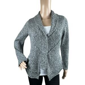Alfani Petite Heather Gray Knitted Long Sleeves Shawl Collar Sweater Cardigan PM